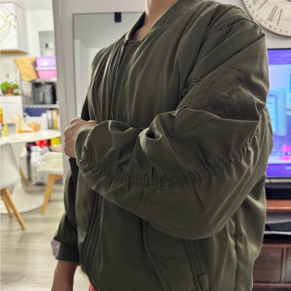 Zara Kids Olive Bomber Jacket - Picture 9 of 9